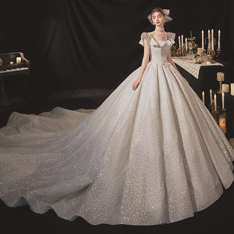 High Quality Diamond Luxury Wedding Dress Bridal Gown - Image 5