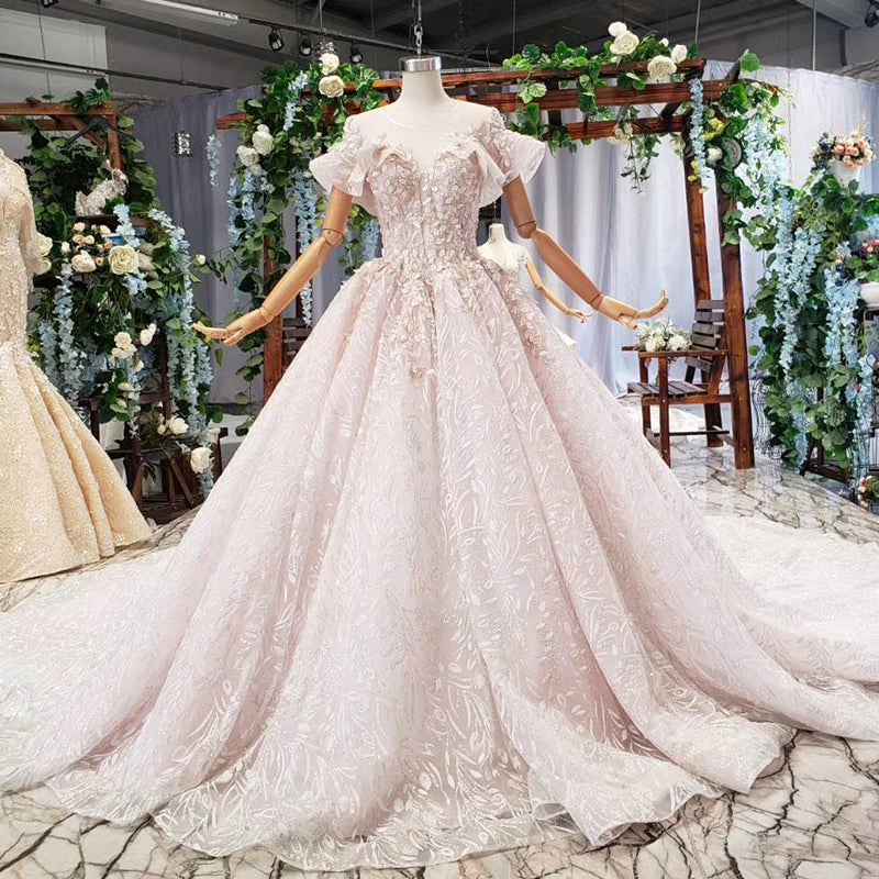 applique pattern women wedding dress ball gown luxury wedding dress - Image 3