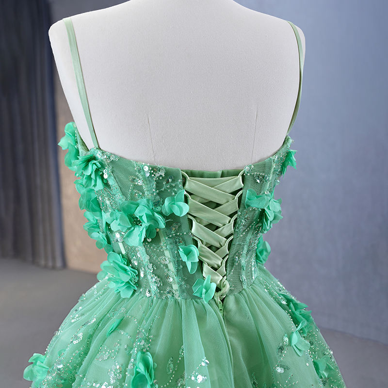 Unique Design Green Suspenders Hot Sale High Quality Evening Prom Party Dress Fashion - Image 7