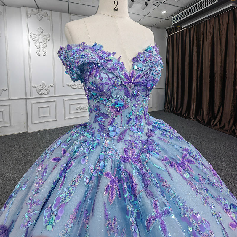 Sequin Evening Short Sleeve Dress Luxury Ball Gowns Evening Prom Dress
