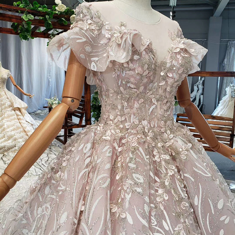 applique pattern women wedding dress ball gown luxury wedding dress - Image 5