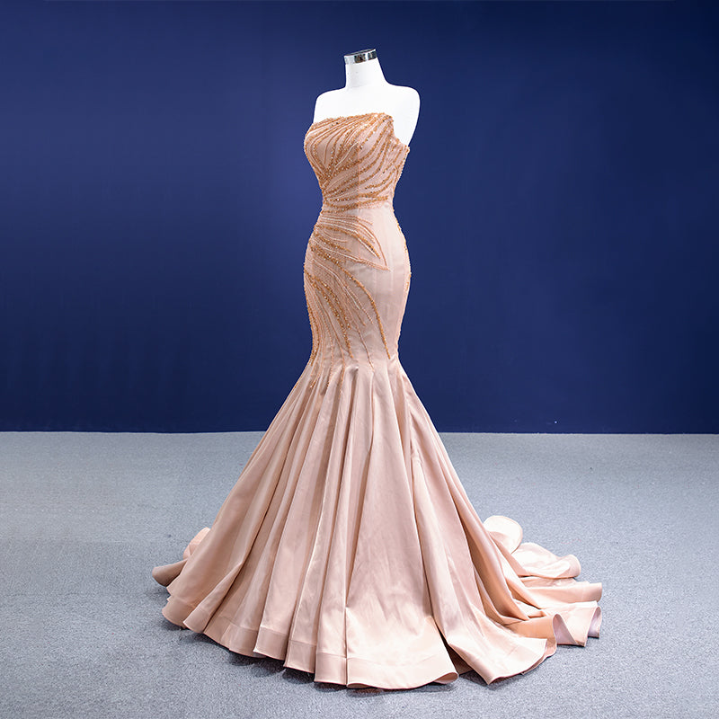 Off Shoulder Elegant Party Mermaid Evening Dress - Image 4