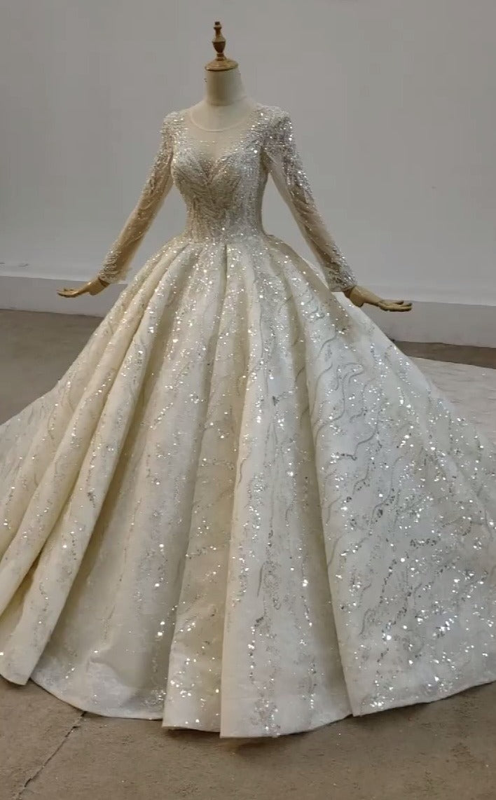 Wedding Dress Material Wedding Dress Bridal Gown Latest Design - Image 2