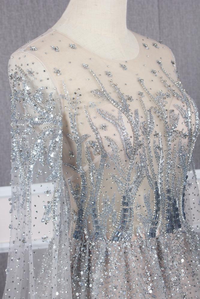 Evening Dresses Lace Appliqued O Neck New Design Vestido de Noche - Image 4