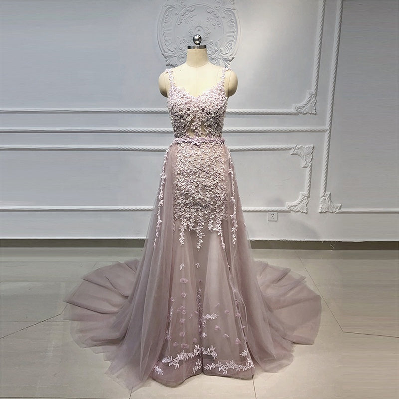 Women'S Summer Dresses Sling Mesh Lace Floral Ladies Prom Dresses