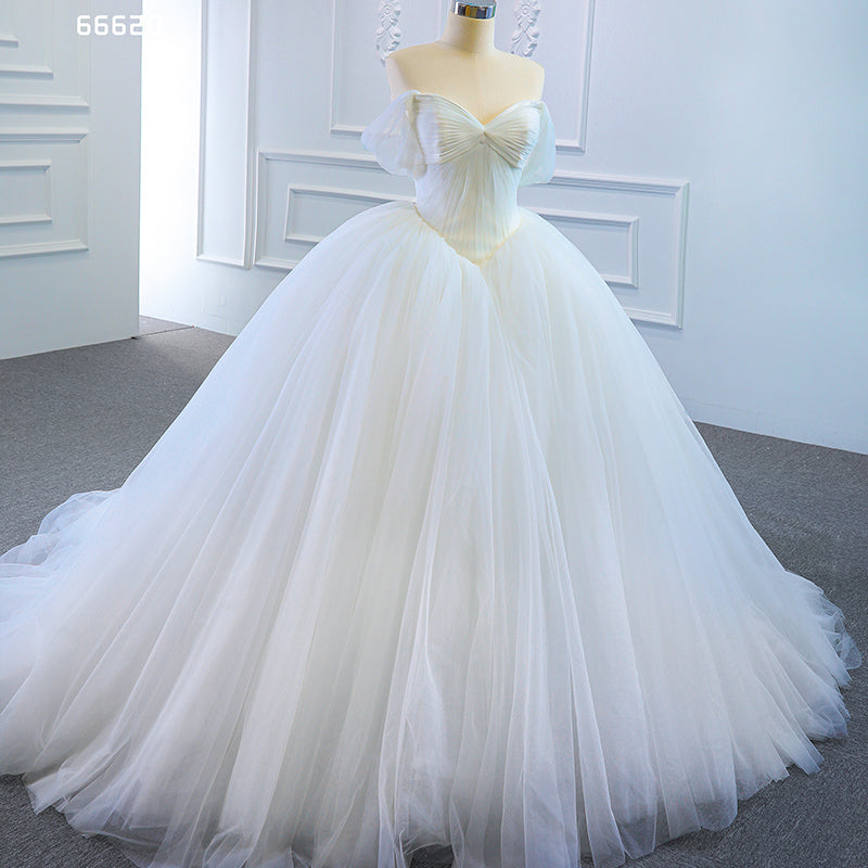 real elegant sweetheart off shoulder ivory luxury wedding dress bridal gown - Image 8