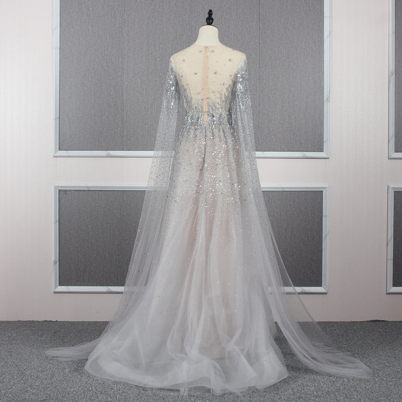 Evening Dresses Lace Appliqued O Neck New Design Vestido de Noche - Image 3
