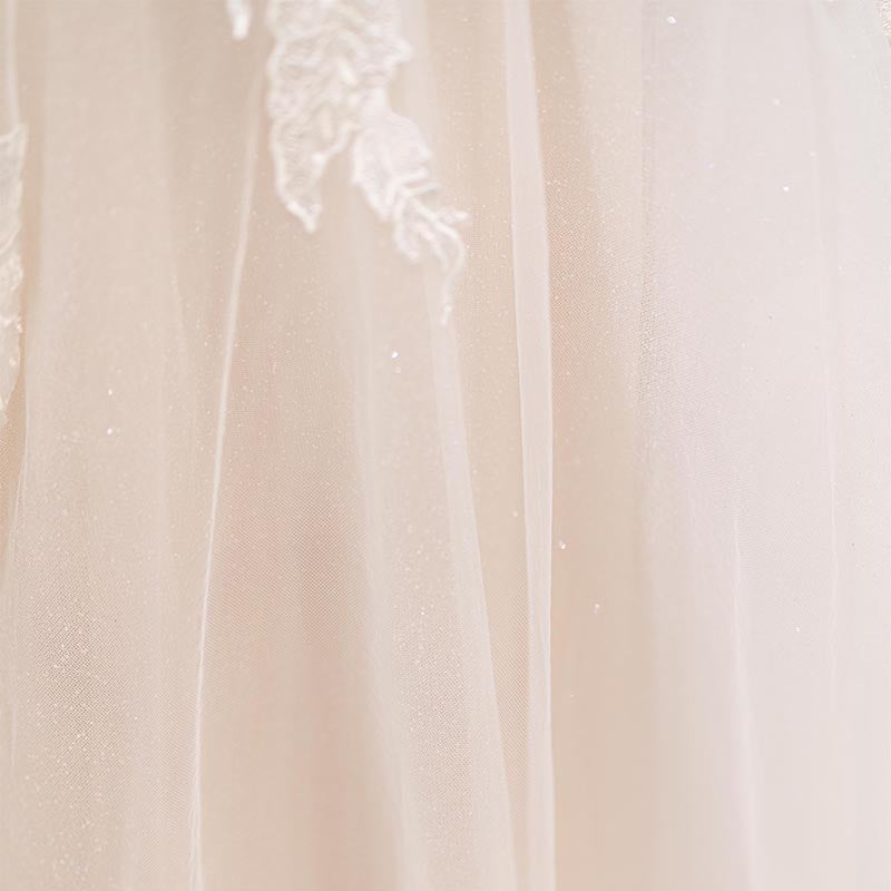 Princess Off Shoulder Appliqued Flower Bridal Gowns Wedding Dress - Image 5