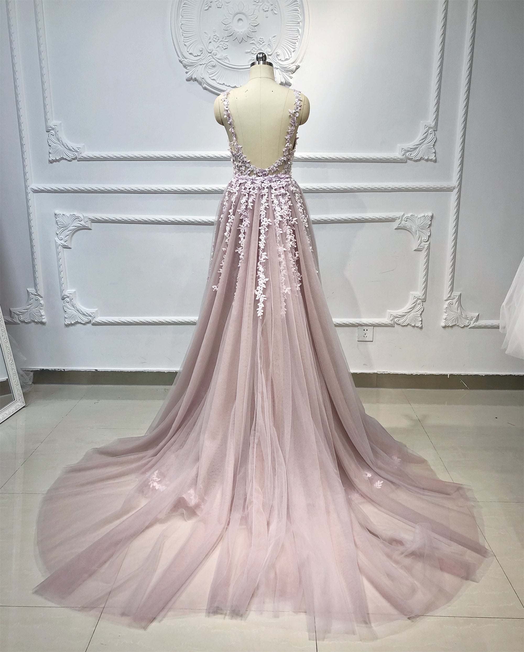Women'S Summer Dresses Sling Mesh Lace Floral Ladies Prom Dresses - Image 3