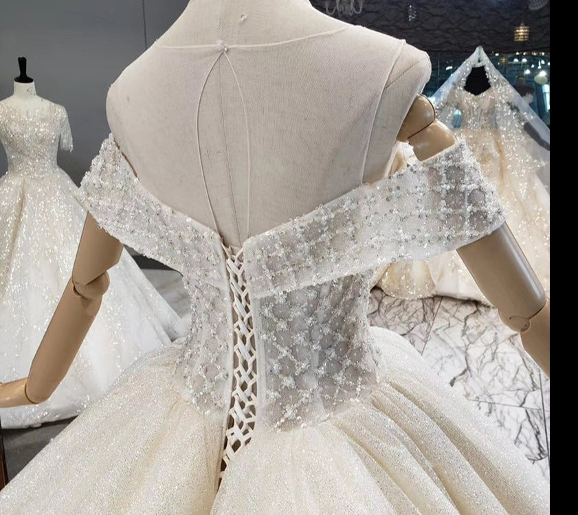 Heavy Beading Robe De Marriage Wedding Dress - Image 8