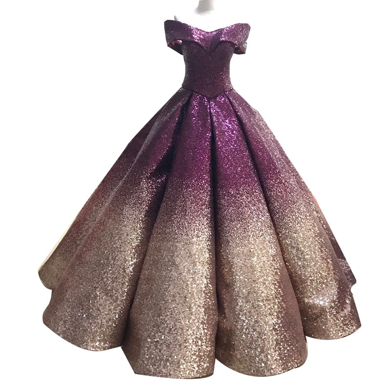 high quality evening gown off shoulder pleat prom long dress ball gown