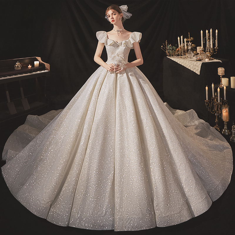 High Quality Diamond Luxury Wedding Dress Bridal Gown