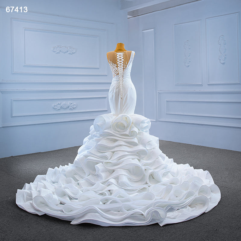 Luxurious Sweetheart Mermaid Bridal Gowns Wedding Dress - Image 4