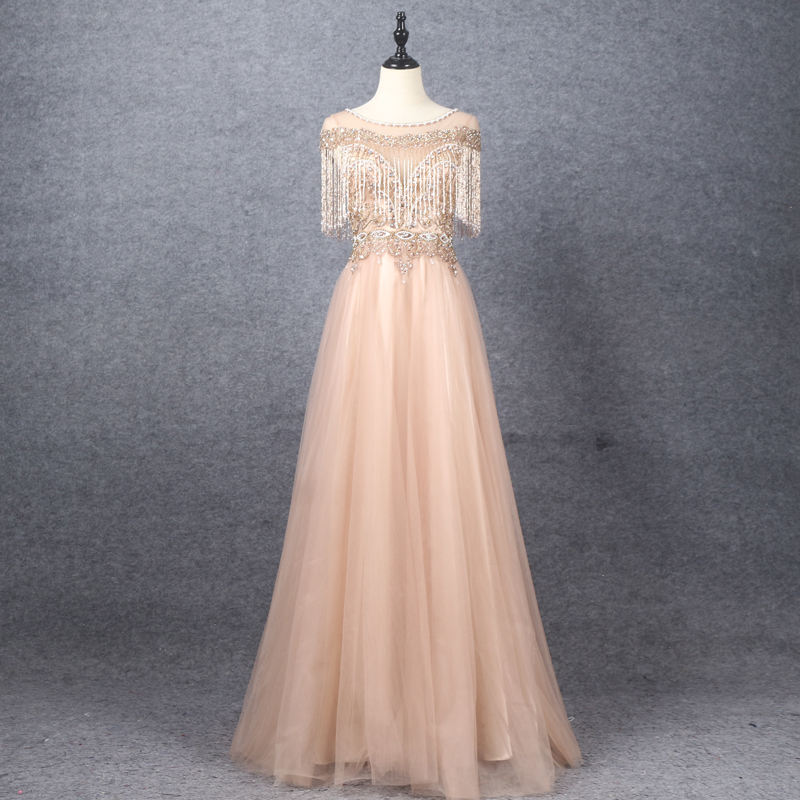 Fashion Short Sleeve Lady Prom Gown Women Elegant Evening Dresses - Image 7