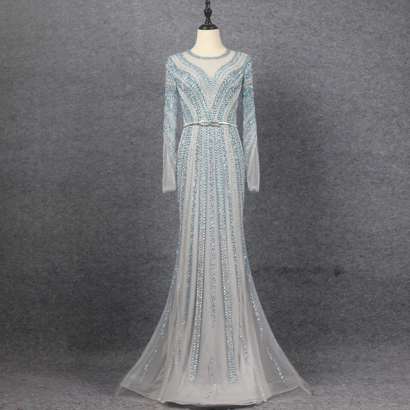 Evening Dress Slim Solid Colour Elegant Short Sleeve Gown