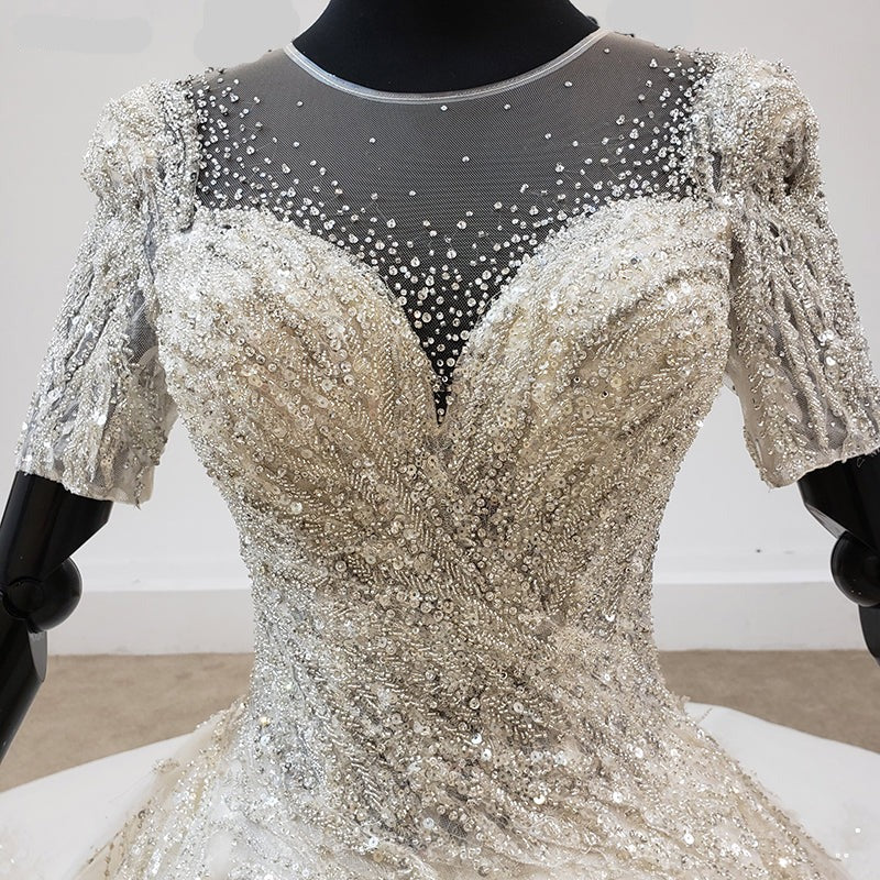 Wedding Dress Turkey Luxury Beading Crystal Wedding Dress - Image 6
