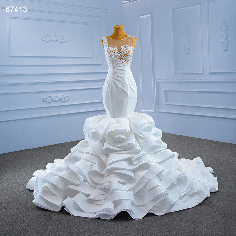 Luxurious Sweetheart Mermaid Bridal Gowns Wedding Dress - Image 3
