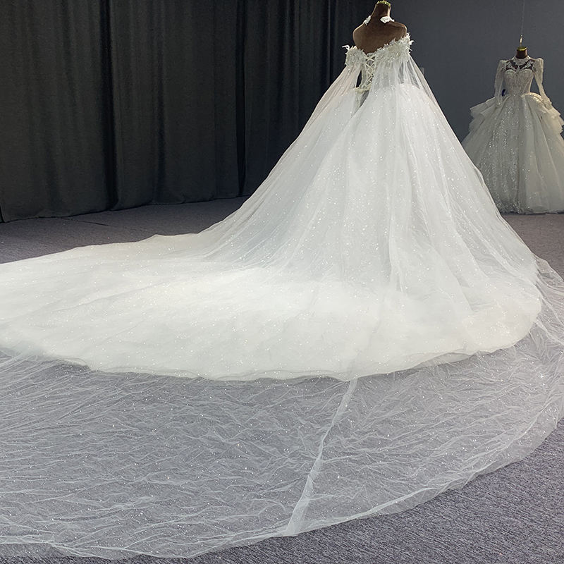 Beautiful Bling Luxury Off Shoulder Bridal Sweetheart wedding Gowns Dresses - Image 6