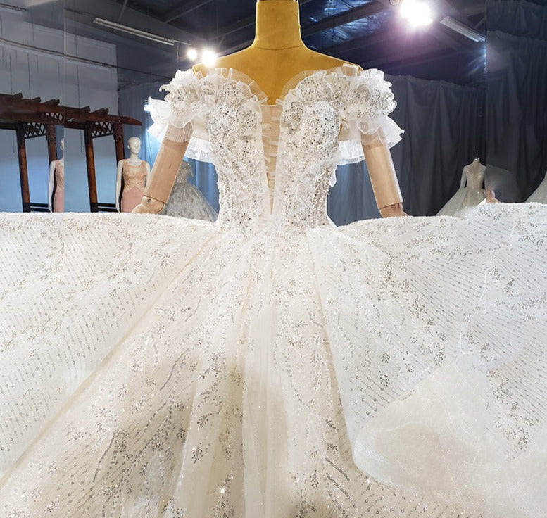 Design Deep V Neck Fashion Women Bridal Gowns Wedding Dress - Image 6