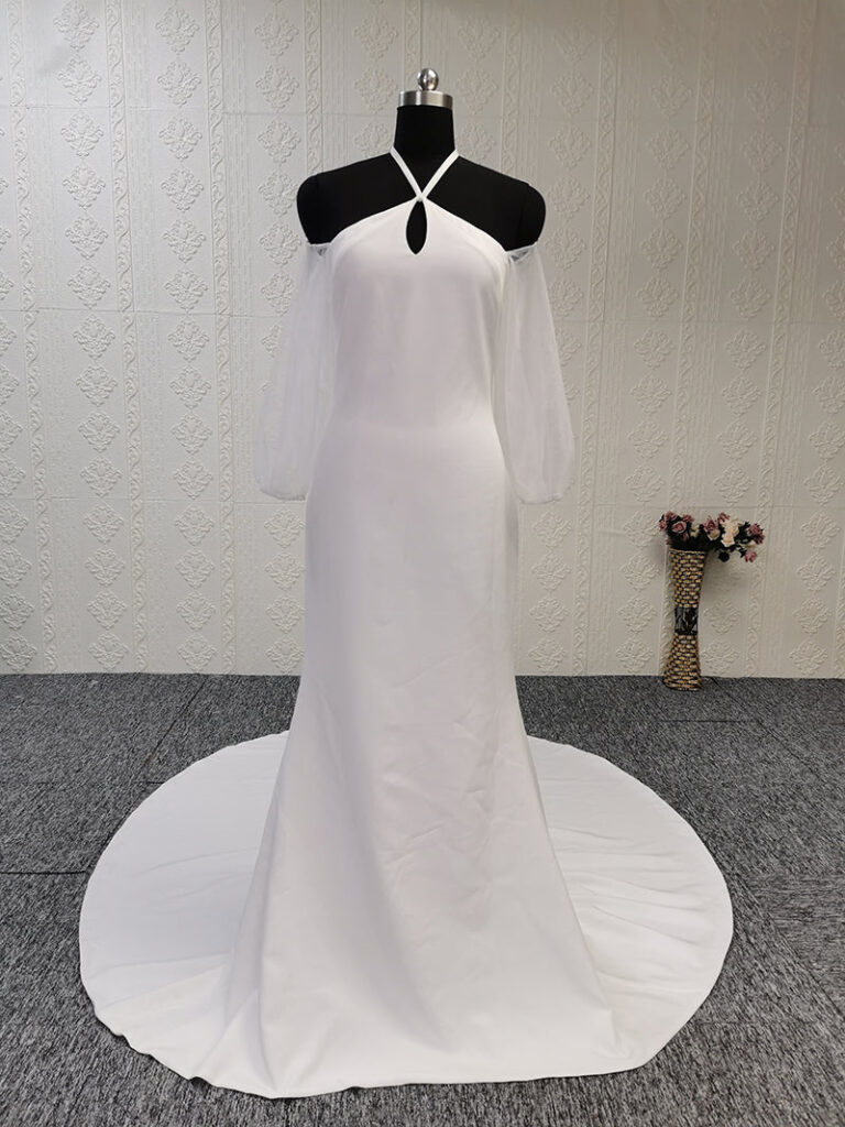 Mermaid Long Sleeve Elegant Vestidos De Novia Mermaid Wedding Dress