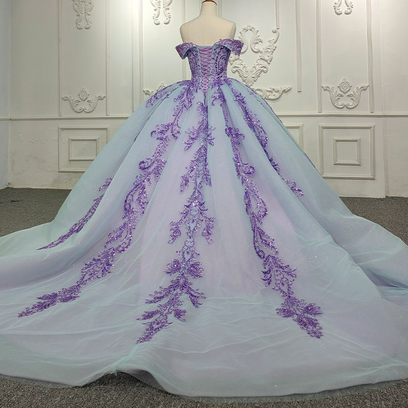 Off Shoulder Sweetheart Embroidery Elegant Evening Dresses - Image 7