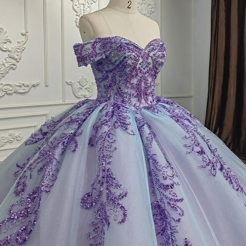 Off Shoulder Sweetheart Embroidery Elegant  Evening Dresses