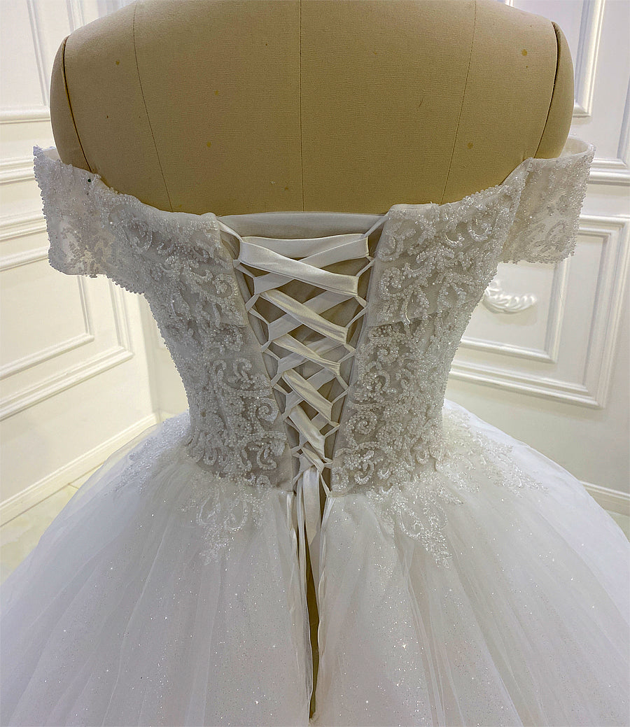 Wedding Dress Latest Design Cross White Lace - Image 6