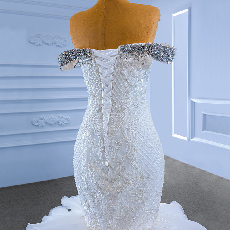 Wedding Mermaid Sexy Bride Wedding Dresses 2022 Luxury Embroidery Cake Skirt Pearl High -Quality Dress - Image 8