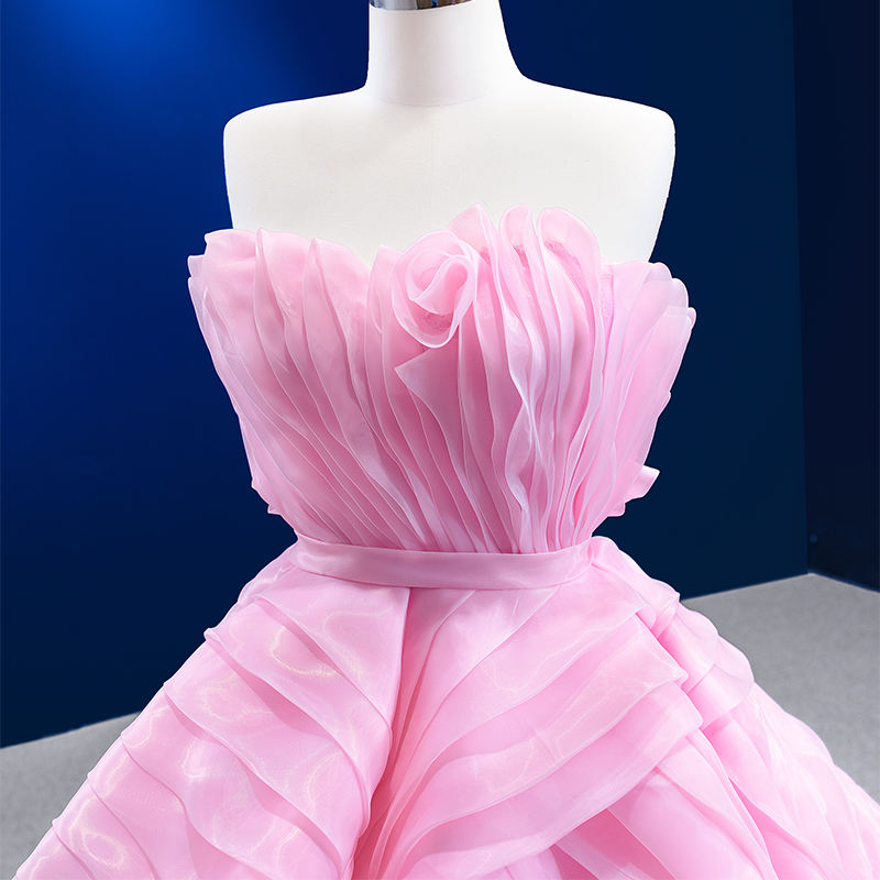 Clothing Sexy Pink Trailing Gown Evening Dress - Image 6