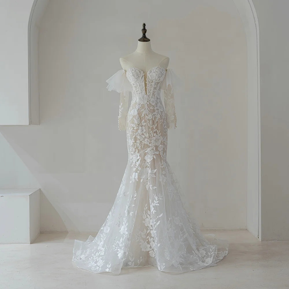 Classic Beach Sweetheart Mermaid Wedding Gowns Dersses For Women