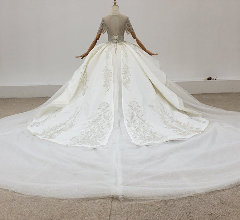 Princess Women Elegant Luxury Wedding Dress Ball Gown For Bride - Image 4