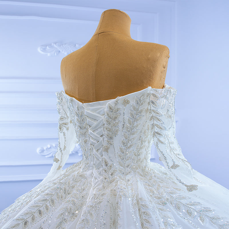 Off Shoulder luxury Wedding Dress Bridal Gown - Image 7