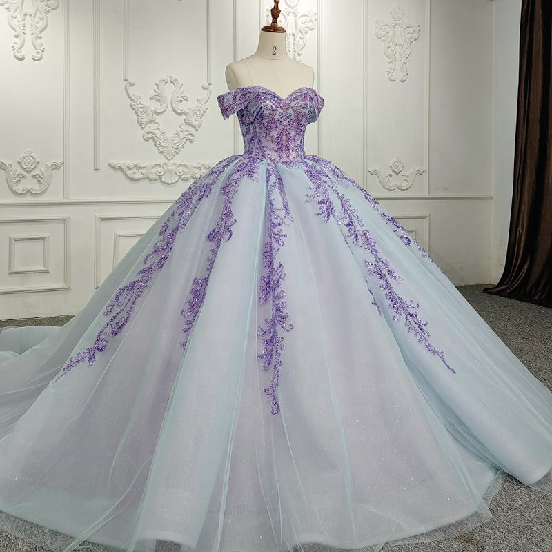 Off Shoulder Sweetheart Embroidery Elegant Evening Dresses - Image 2
