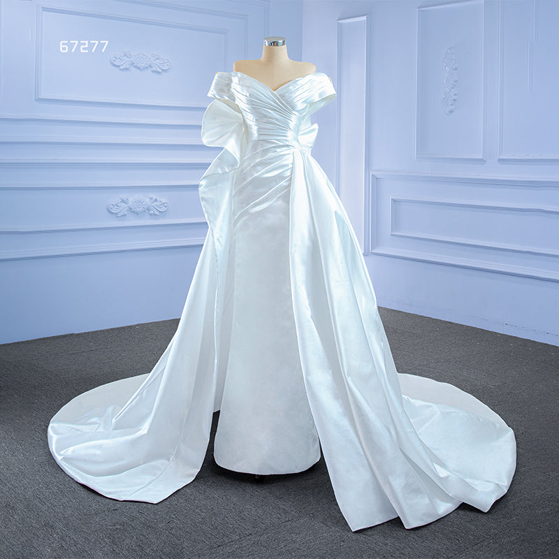 Boho Off Shoulder Sweetheart A Line Wedding Dress Bridal Gown - Image 3