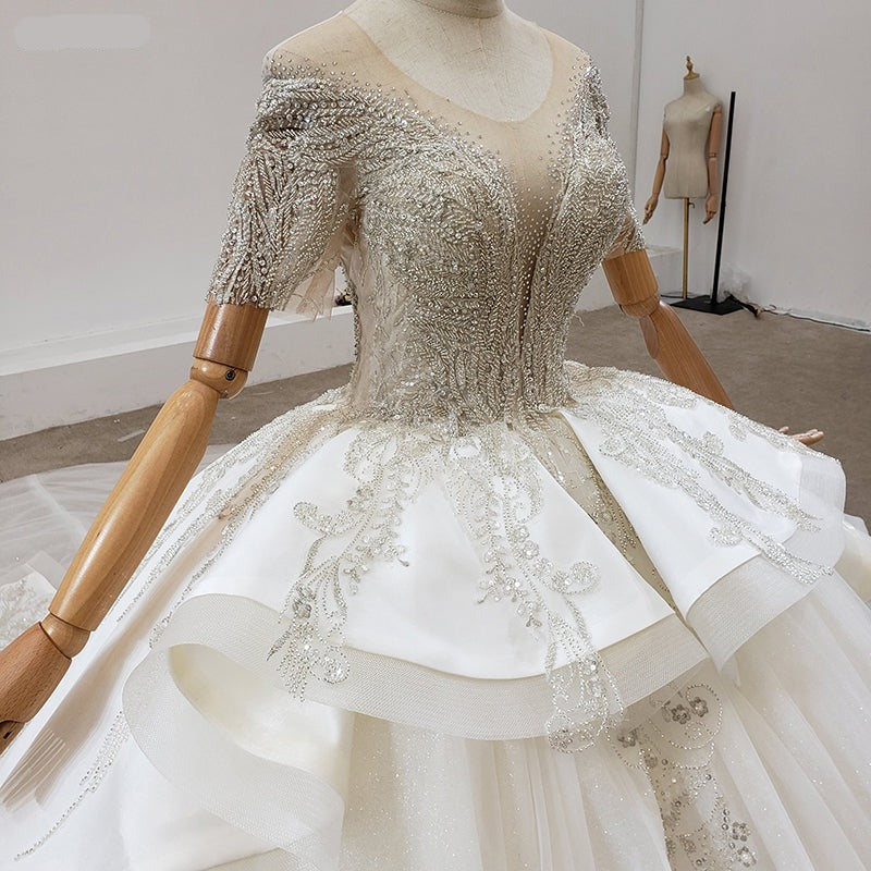 Princess Women Elegant Luxury Wedding Dress Ball Gown For Bride - Image 6