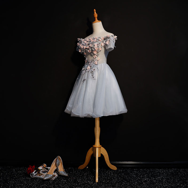 3d flower luxury fashion girls elegant women dresses evening off shoulder sexy evening dress - Image 4