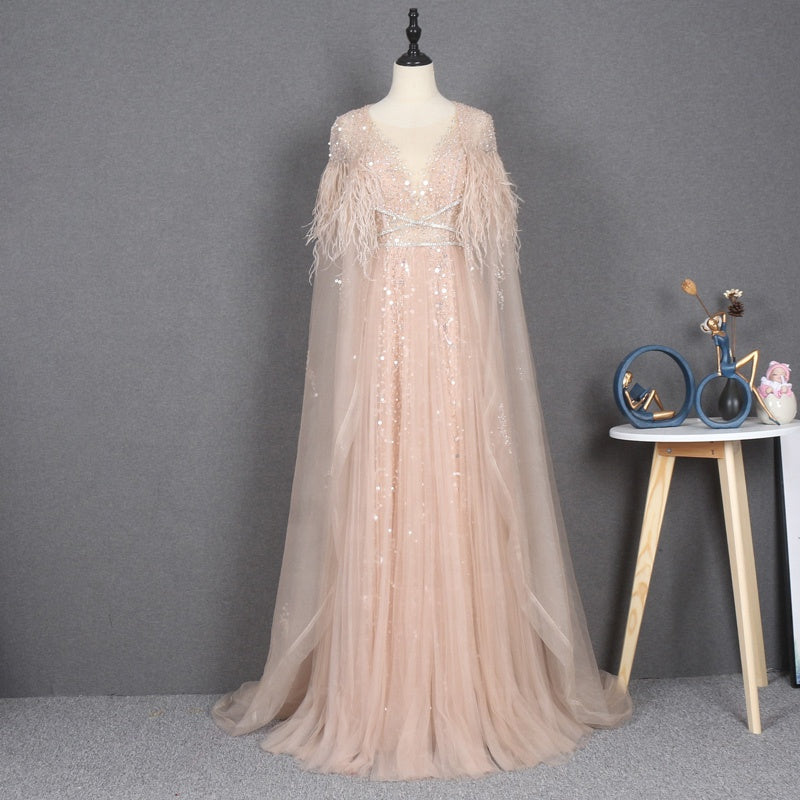 Sequin Fashion Lace Women Gowns Evening Dresses Formal Party