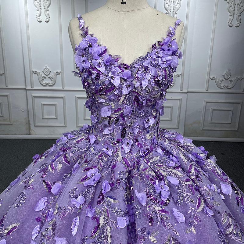Glitter Appliqued Spaghetti Strap Ball Gown Evening Dress For Girls