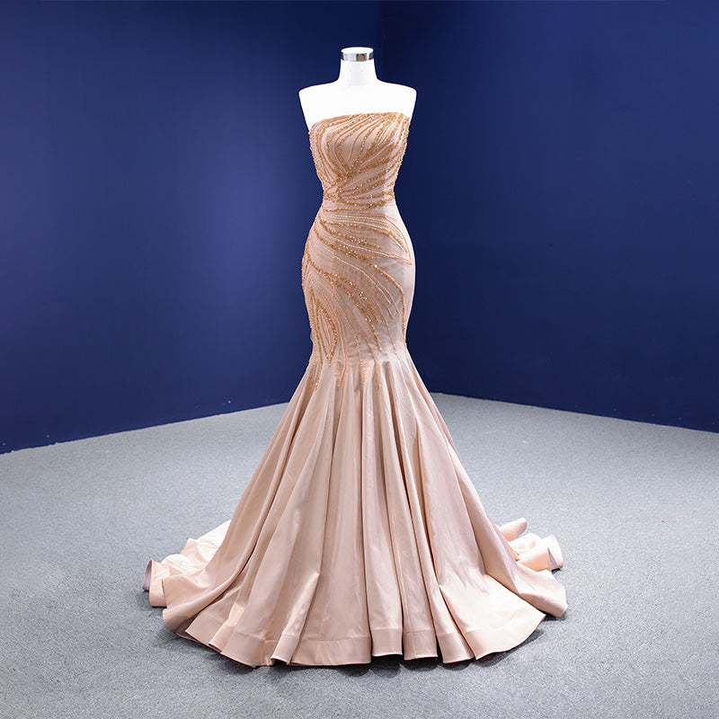 Off Shoulder Elegant Party Mermaid Evening Dress - Image 2