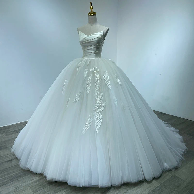 Luxury Wedding Dresses Sexy Lace Backless Off Shoulder Bridal Gowns New - Image 2