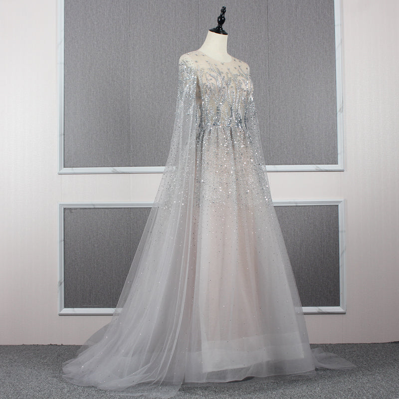 Evening Dresses Lace Appliqued O Neck New Design Vestido de Noche - Image 2