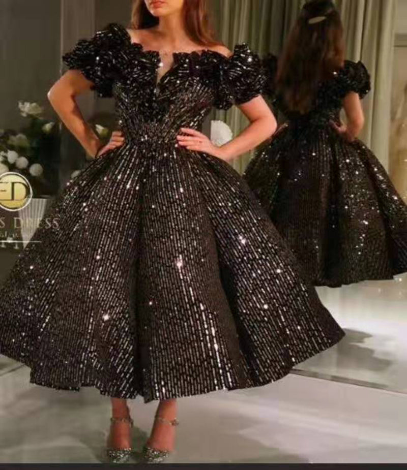 high quality pleat dress medium length special occasion women dresses - Image 4