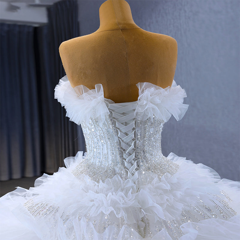 Princess Bridal Ball Gown Sleeveless Wedding Dresses For Women - Image 7