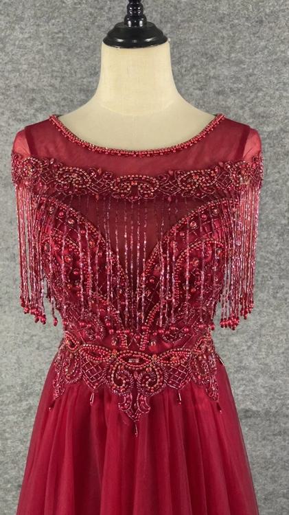 Fashion Short Sleeve Lady Prom Gown Women Elegant Evening Dresses - Image 5
