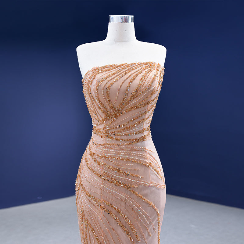 Off Shoulder Elegant Party Mermaid Evening Dress - Image 5