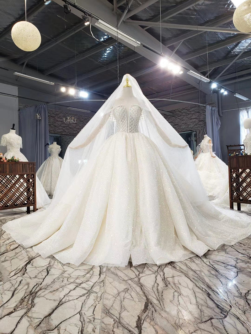 Heavy Beading Robe De Marriage Wedding Dress - Image 7