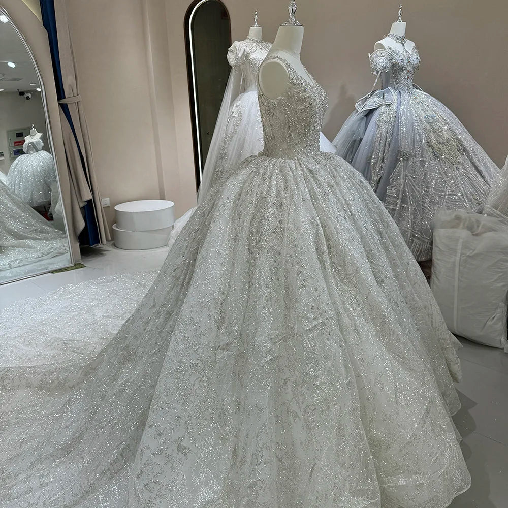 Princess Sleeveless Scoop Ball Gown Wedding Dresses For Women - Image 4