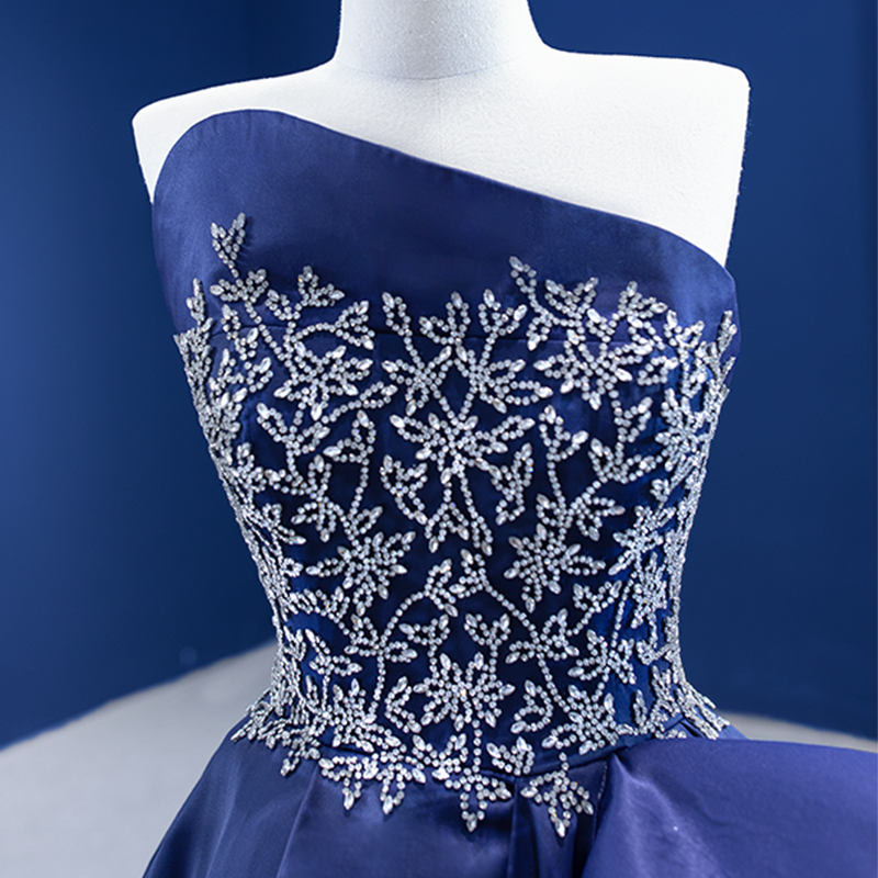 Ladies Elegant Dinner Sleeveless Long Slit Embroidered Party Evening Dress - Image 5