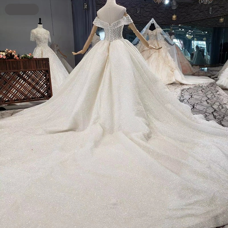 Heavy Beading Robe De Marriage Wedding Dress - Image 5