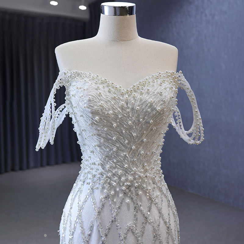 Elegant Floor-length Bride white Party Mermaid collection set Formal corset bridesmaid Wedding dress - Image 5
